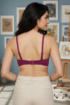 Zivame Padded Non Wired 3/4th Coverage T-Shirt Bra - Raspberry Radiance — thumbnail 2